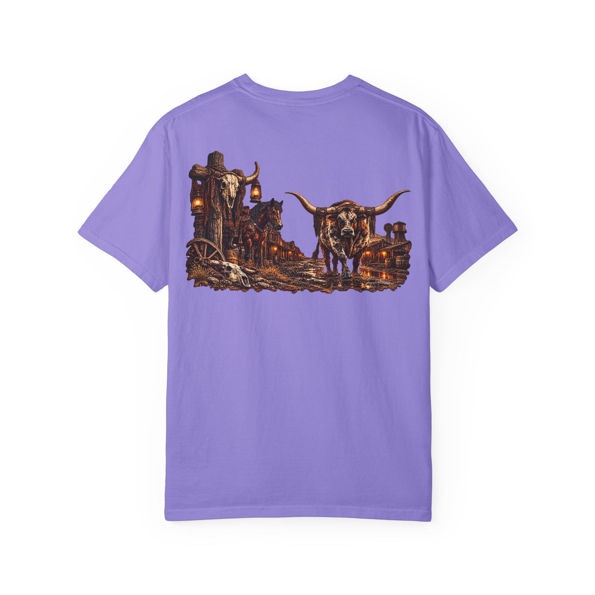 Wild & Whisker Western Longhorn Bull Graphic T-Shirt