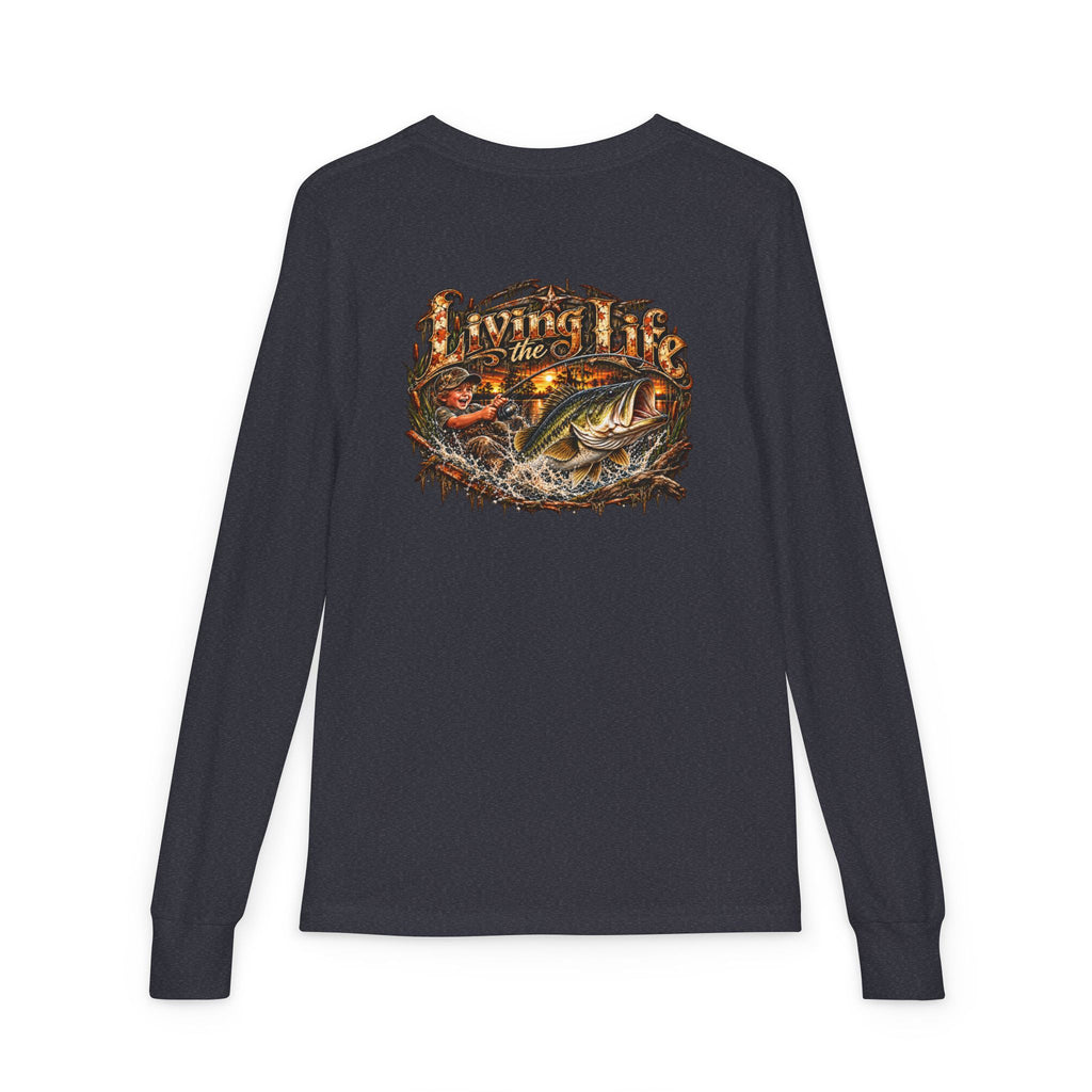 Youth Long Sleeve Tee – girls or boys Big Bass