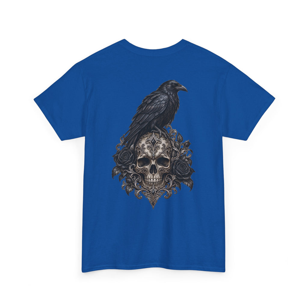 Gothic Raven Skull Graphic Tee