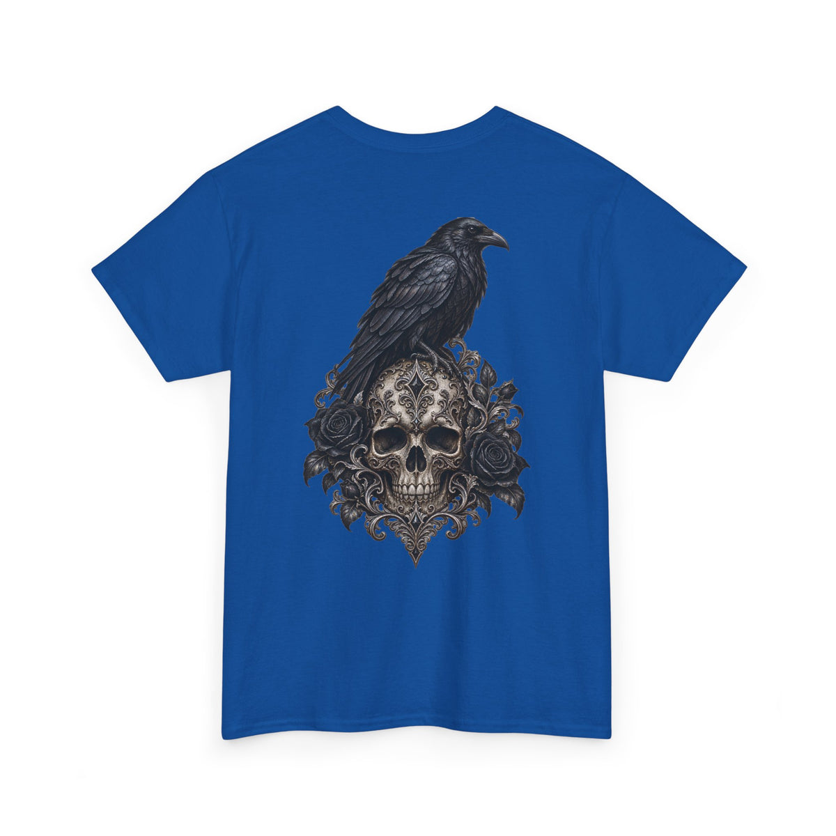 Gothic Raven Skull Graphic Tee