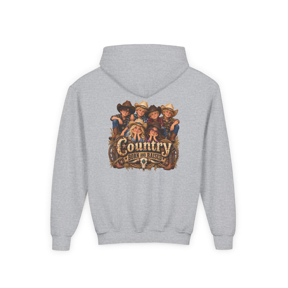 Country Born and Raised Youth Hooded Sweatshirt