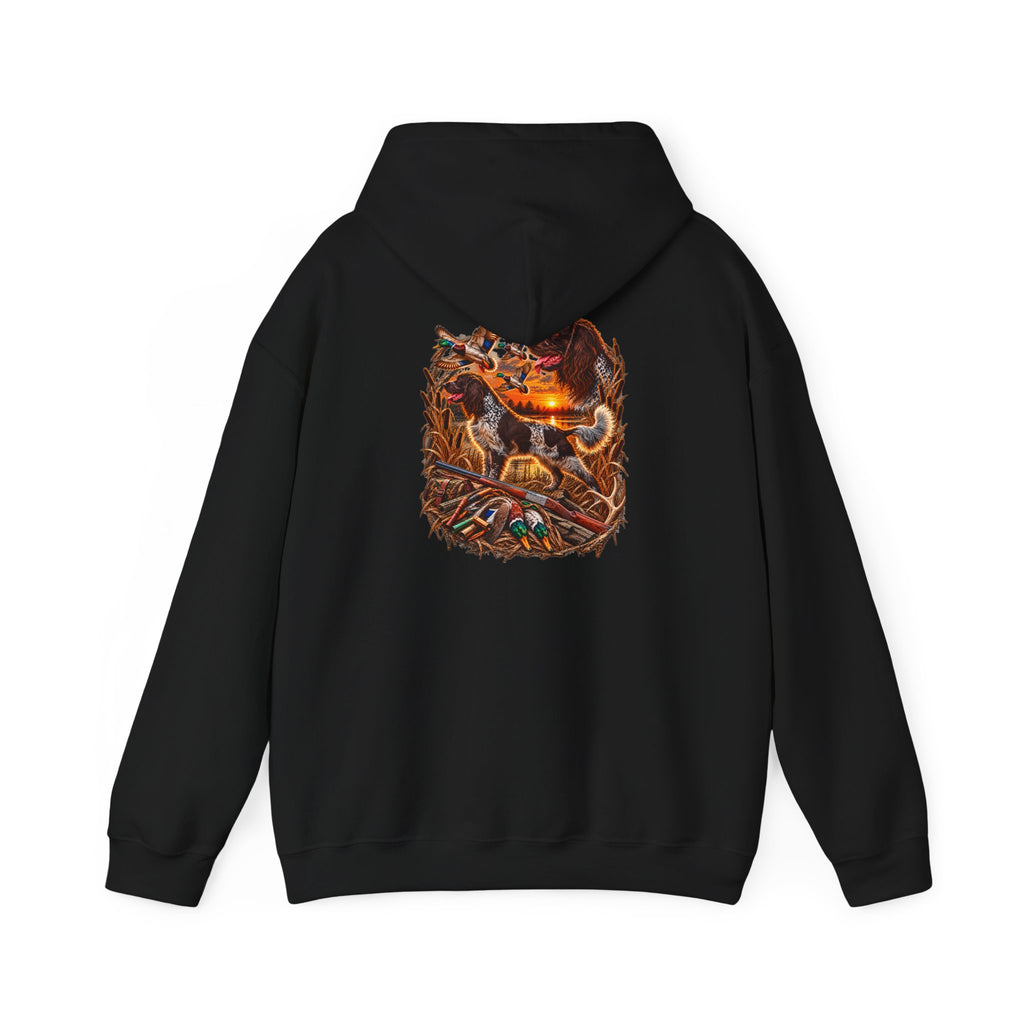 Wild & Whisker Western Hunting Dog – Sunset Waterfowl Collection Hoodie