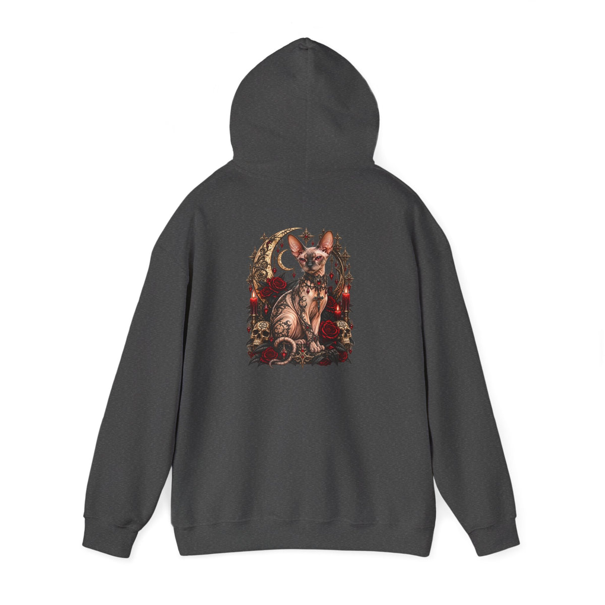 Wild & Whisker Gothic Sphynx Art Hoodie
