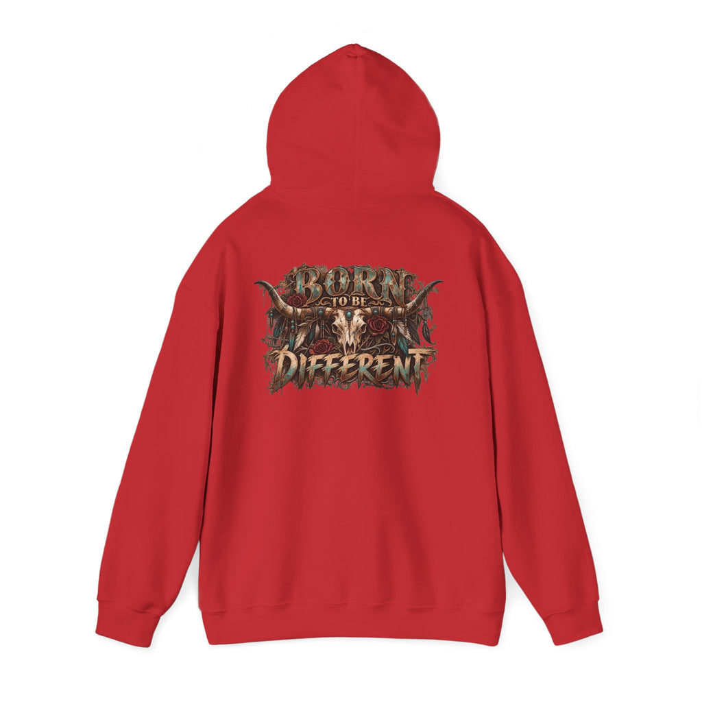 Wild & Whisker Hoodie with cow horn skull Design