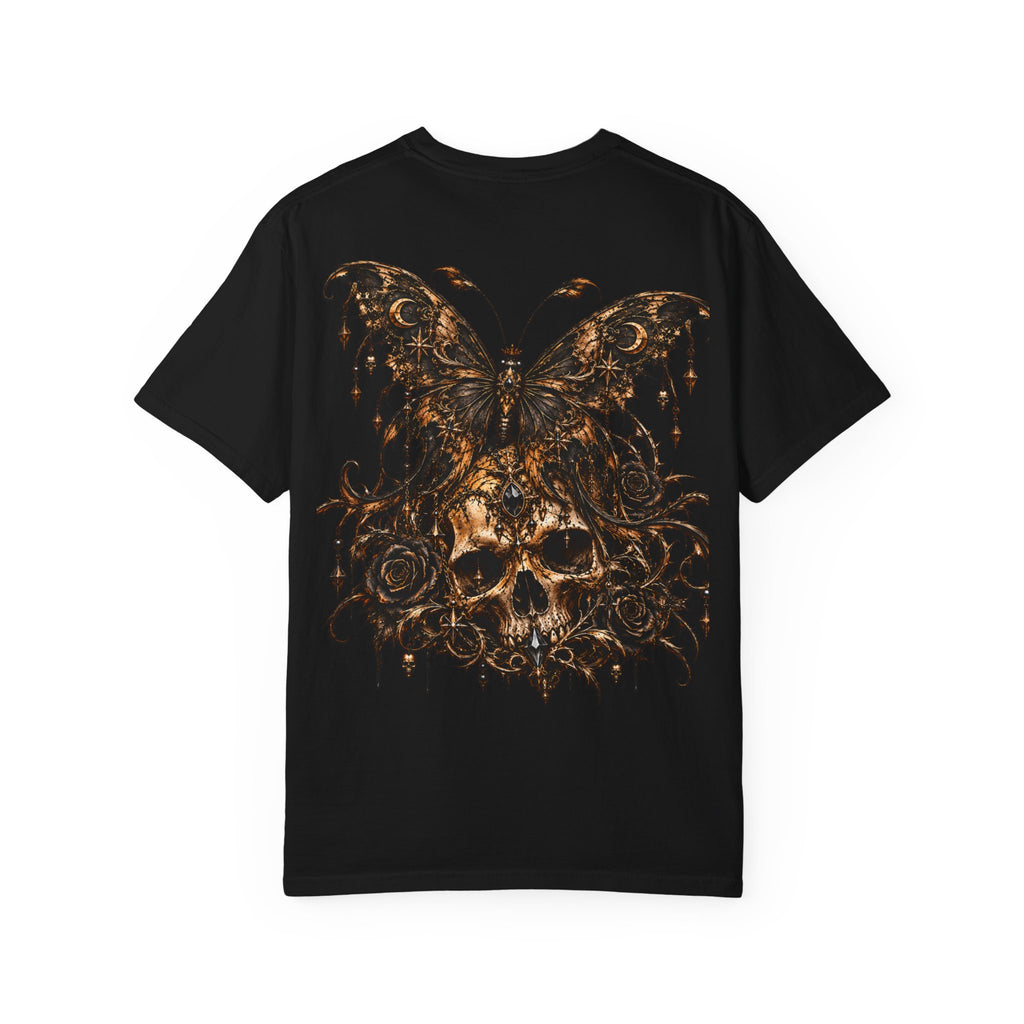 Gothic Skull Butterfly T-Shirt – Dark Nature Graphic Tee