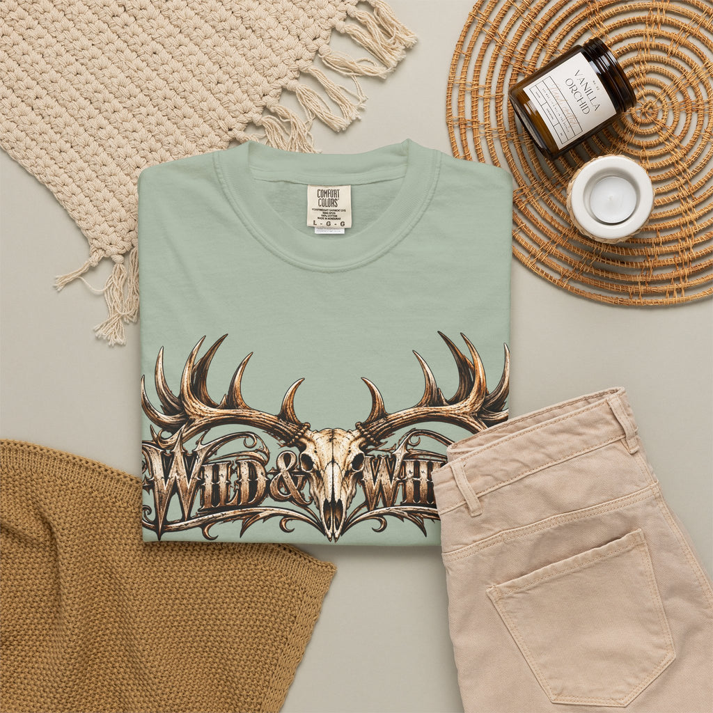 Wild & Whisker  Antler and Butterfly Graphic T-Shirt