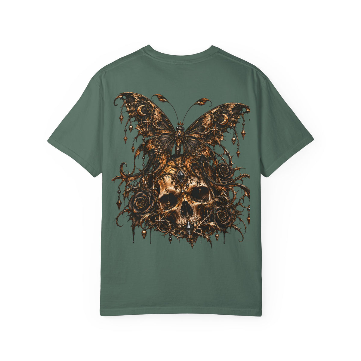 Gothic Skull Butterfly T-Shirt – Dark Nature Graphic Tee