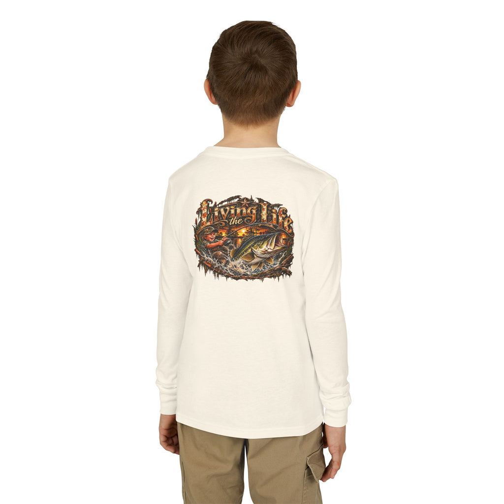 Youth Long Sleeve Tee – girls or boys Big Bass