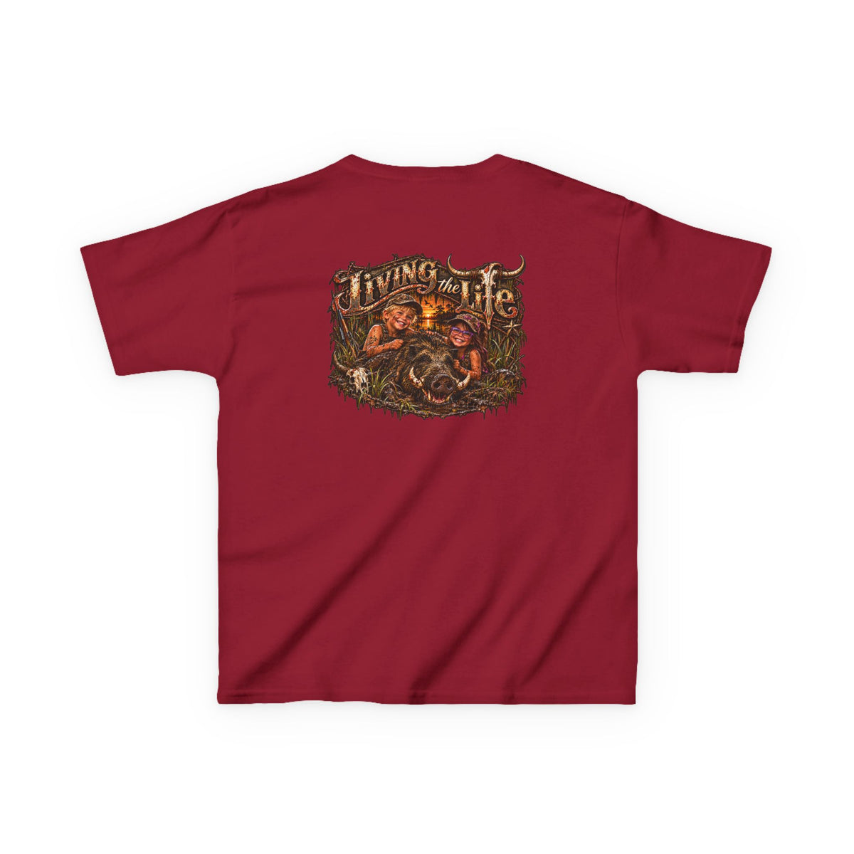 Kids Heavy Cotton Tee, Living the Life Hog
