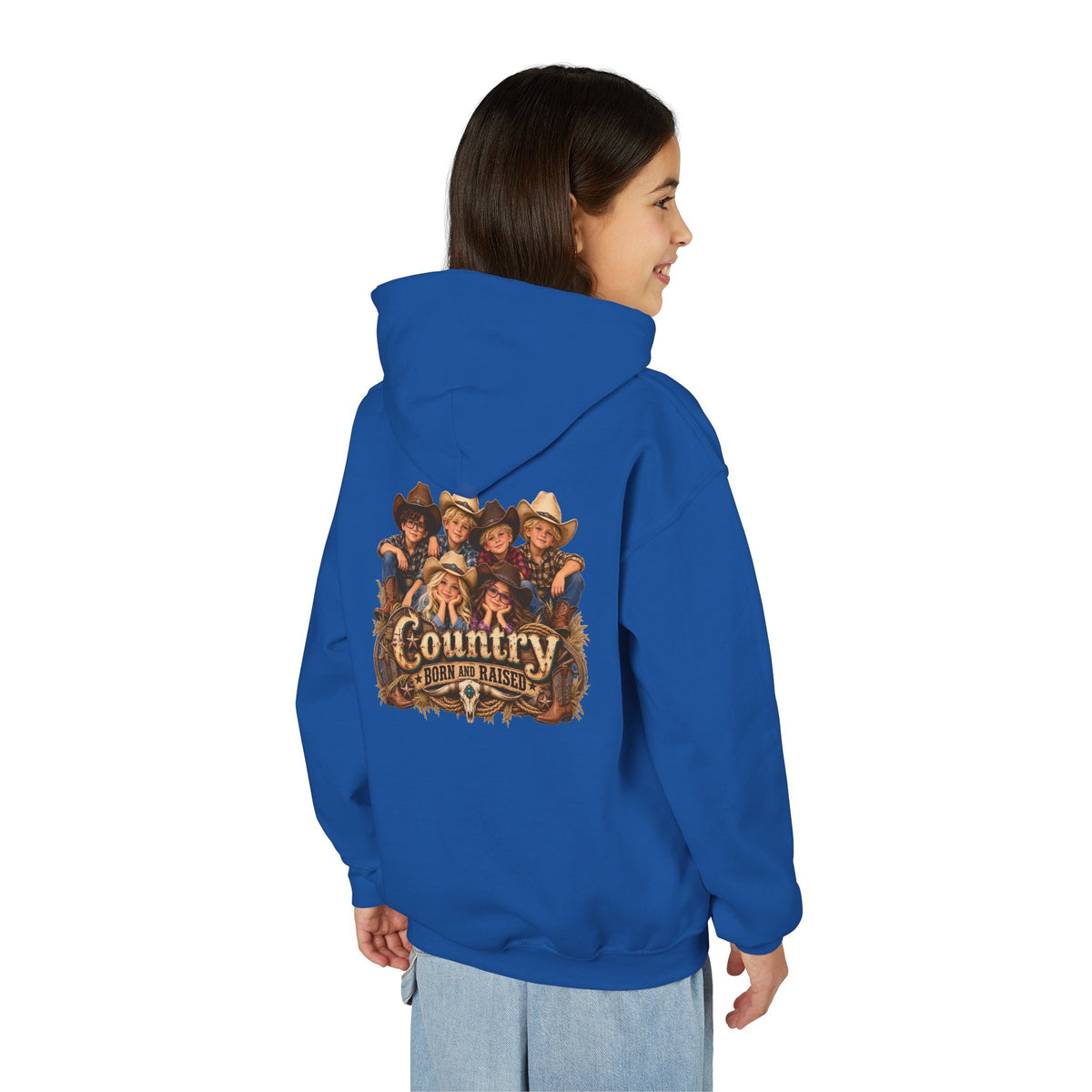 Country Born and Raised Youth Hooded Sweatshirt