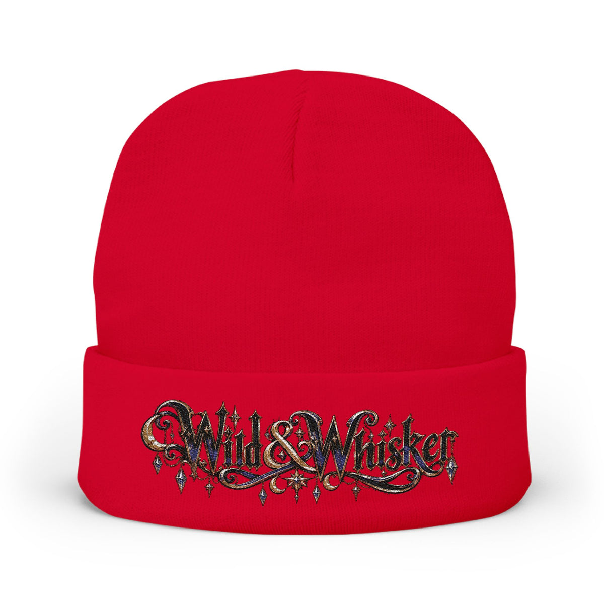 Wild & Whisker Jewel Embroidered Knit Beanie