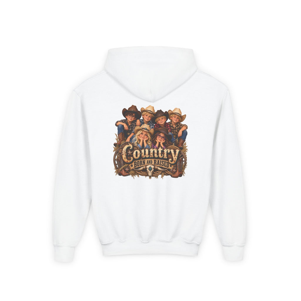 Country Born and Raised Youth Hooded Sweatshirt