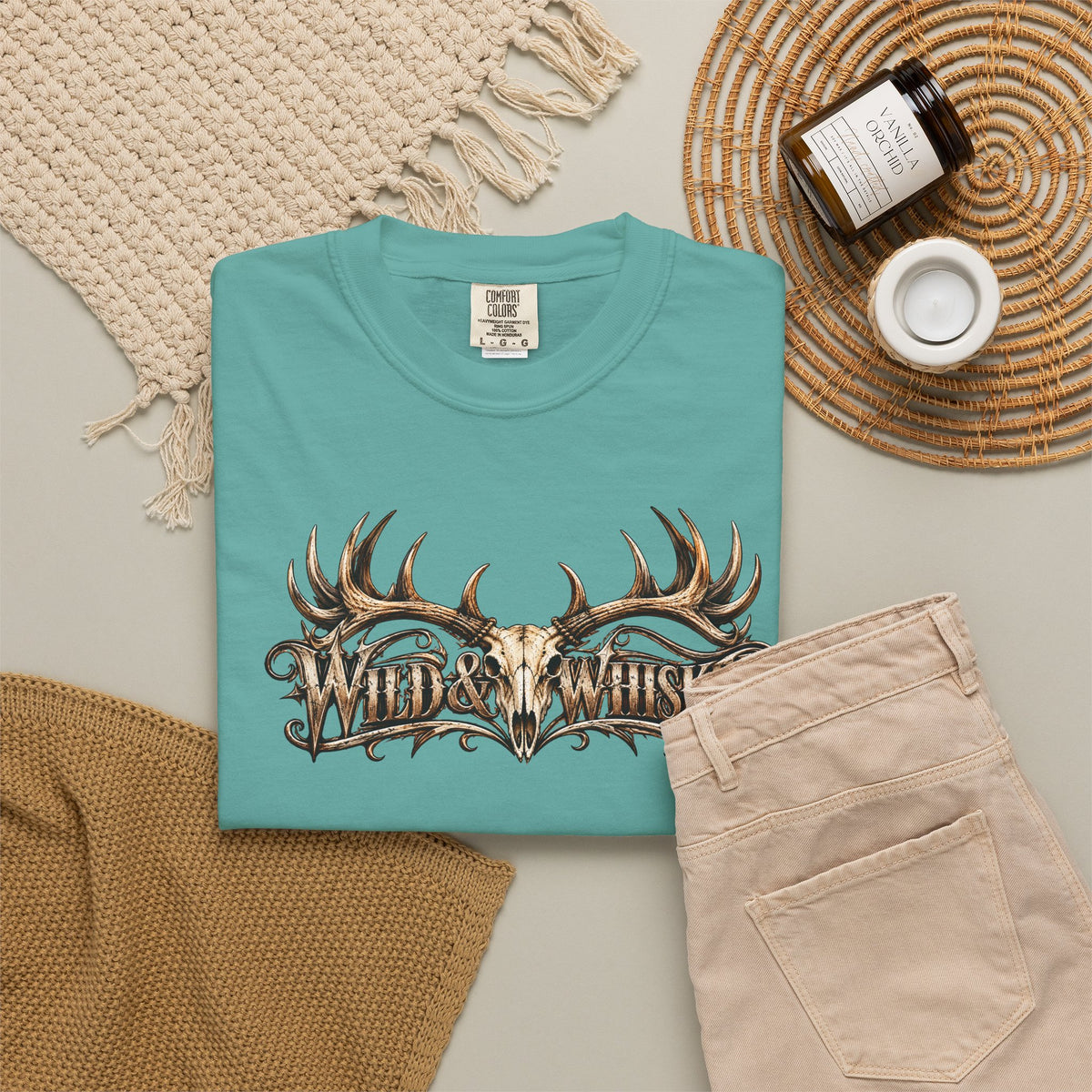 Mystical Octopus and Antler Graphic T-Shirt
