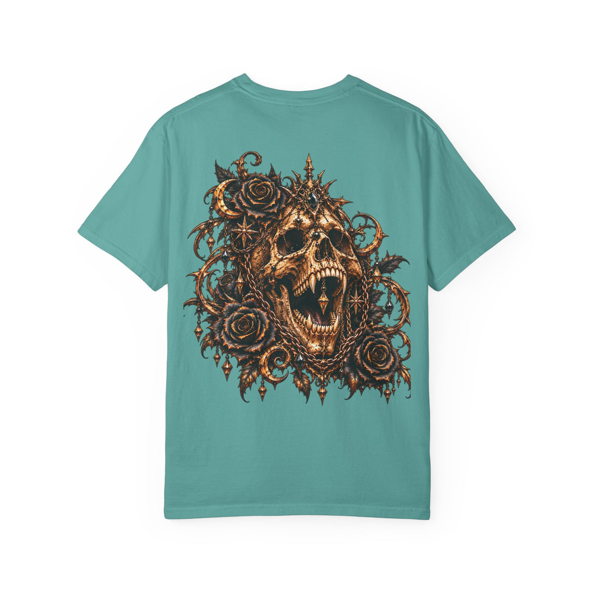Dark Gothic Skull and Roses T-Shirt