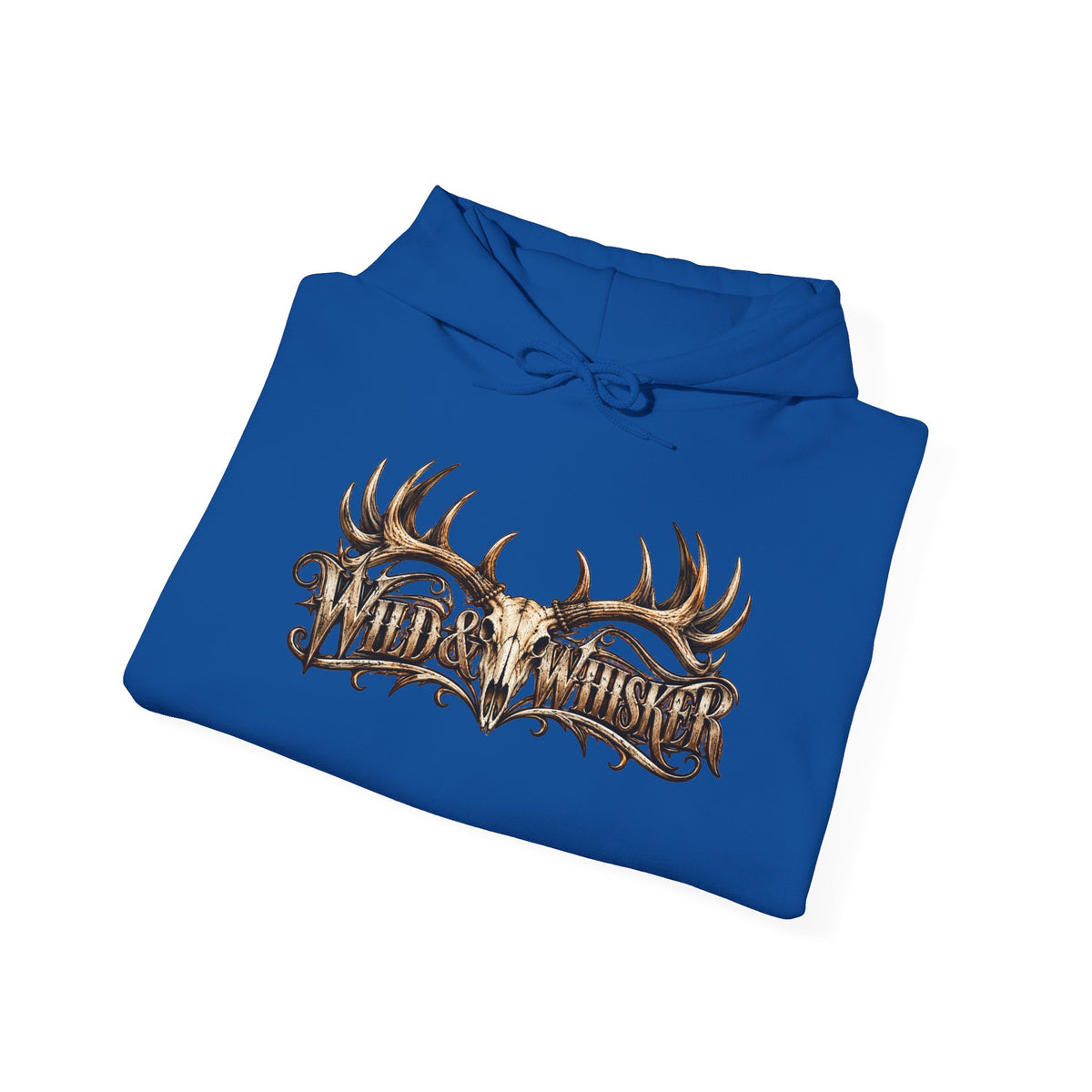 Hoodie - Wild & Whisker Gothic Antler Design, In God We Trust Back Print