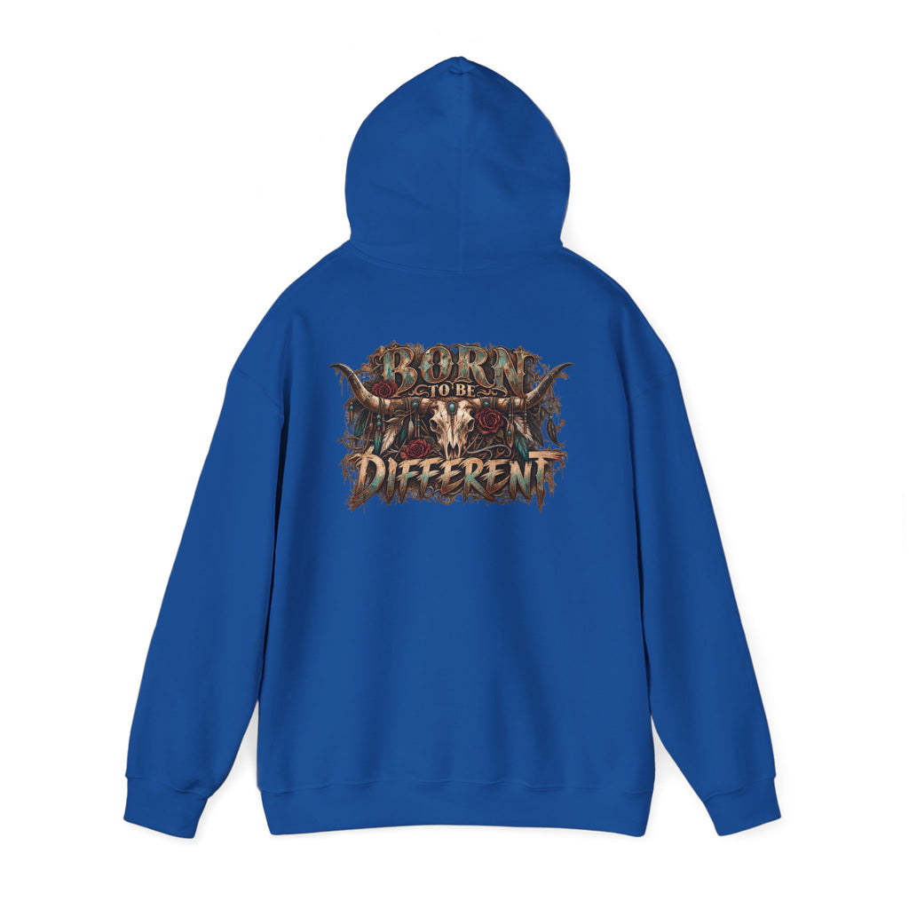 Wild & Whisker Hoodie with cow horn skull Design