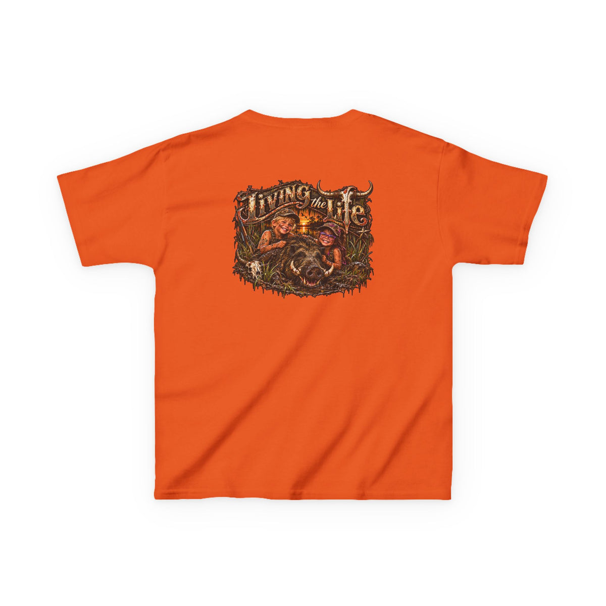 Kids Heavy Cotton Tee, Living the Life Hog