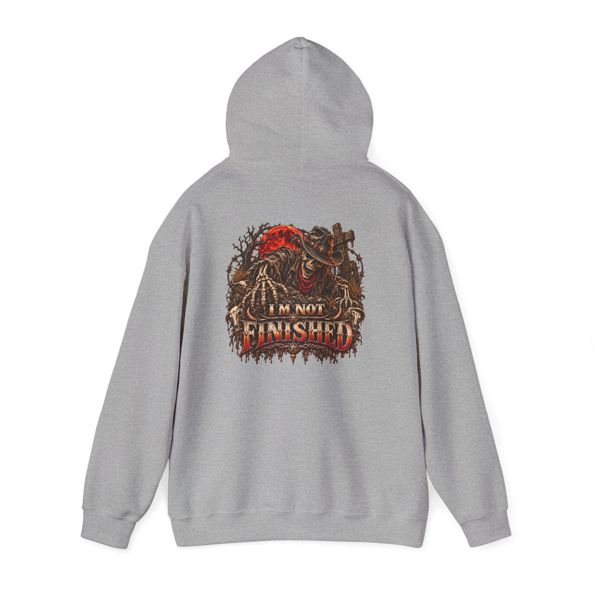 Skeleton Graphic Hoodie – Wild Whiskey & I’m Not Finished Design