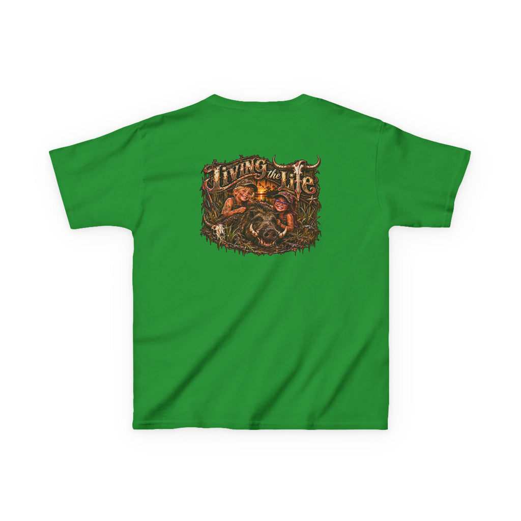 Kids Heavy Cotton Tee, Living the Life Hog
