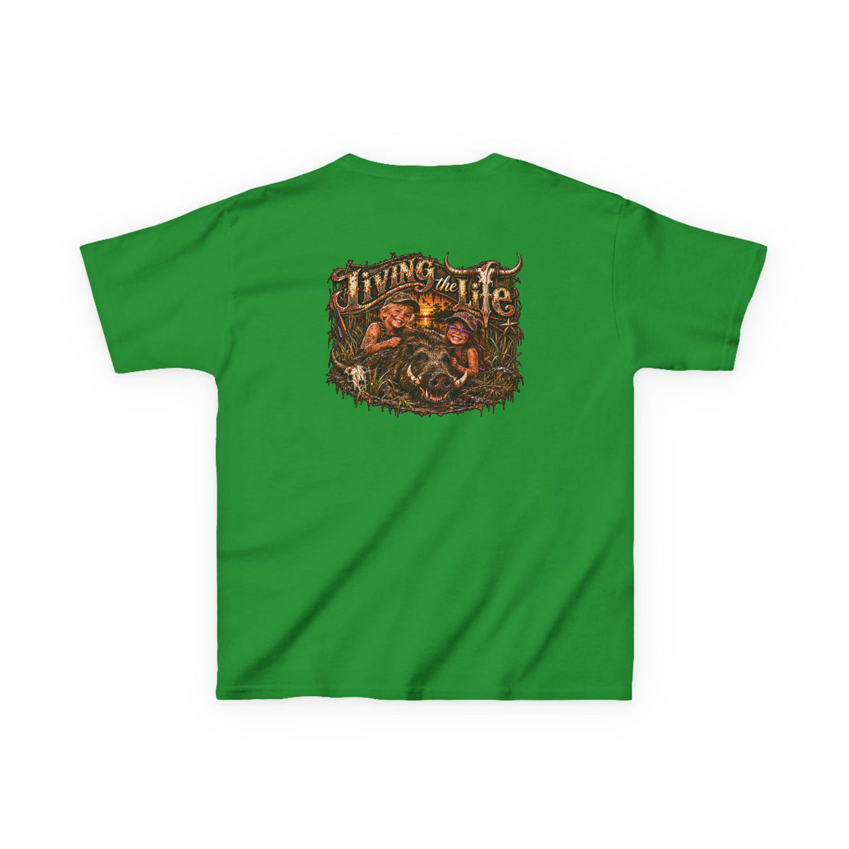 Kids Heavy Cotton Tee, Living the Life Hog