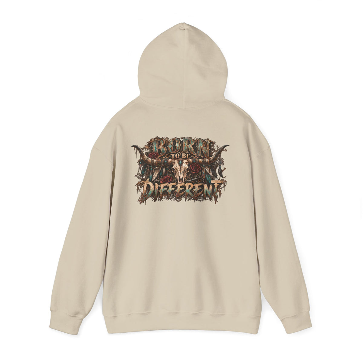 Wild & Whisker Hoodie with cow horn skull Design