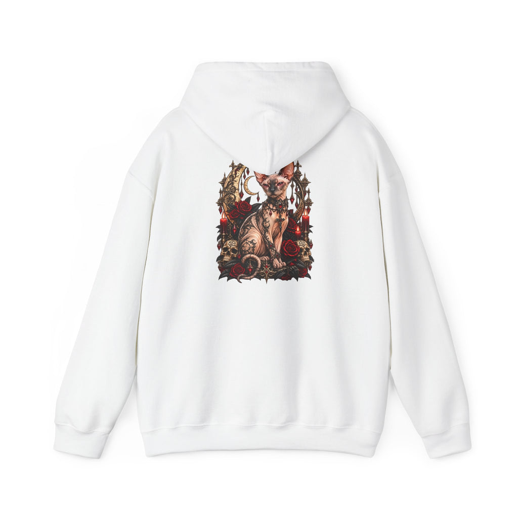 Wild & Whisker Gothic Sphynx Art Hoodie