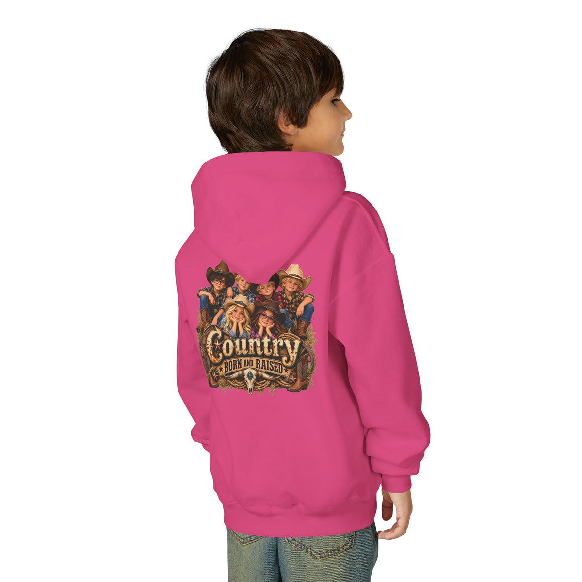 Country Born and Raised Youth Hooded Sweatshirt