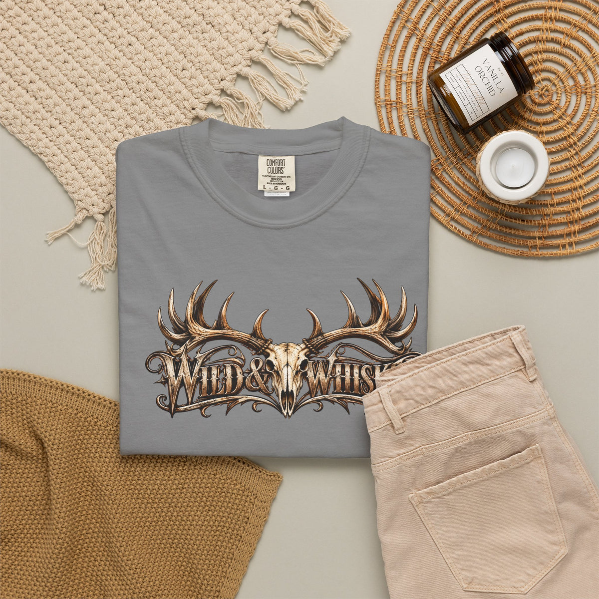 Mystical Octopus and Antler Graphic T-Shirt