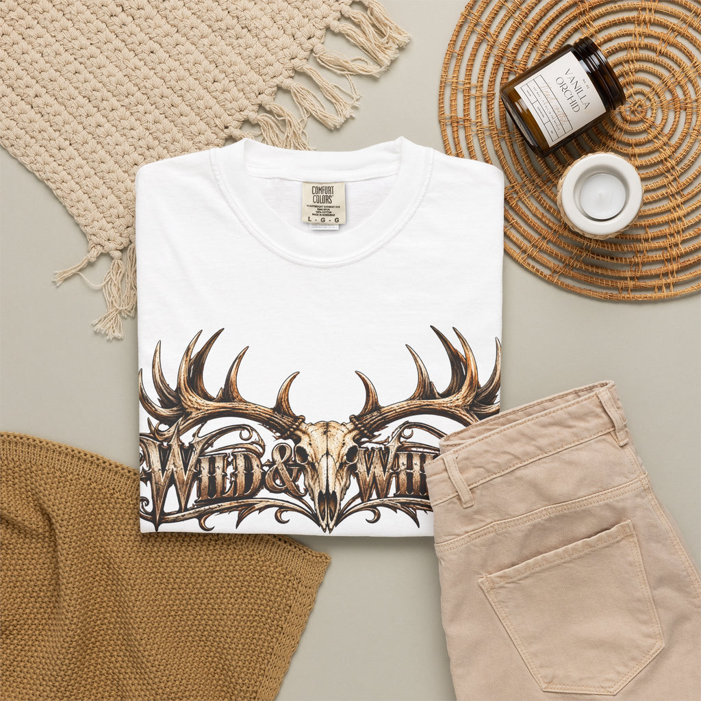 Wild & Whisker  Antler and Butterfly Graphic T-Shirt