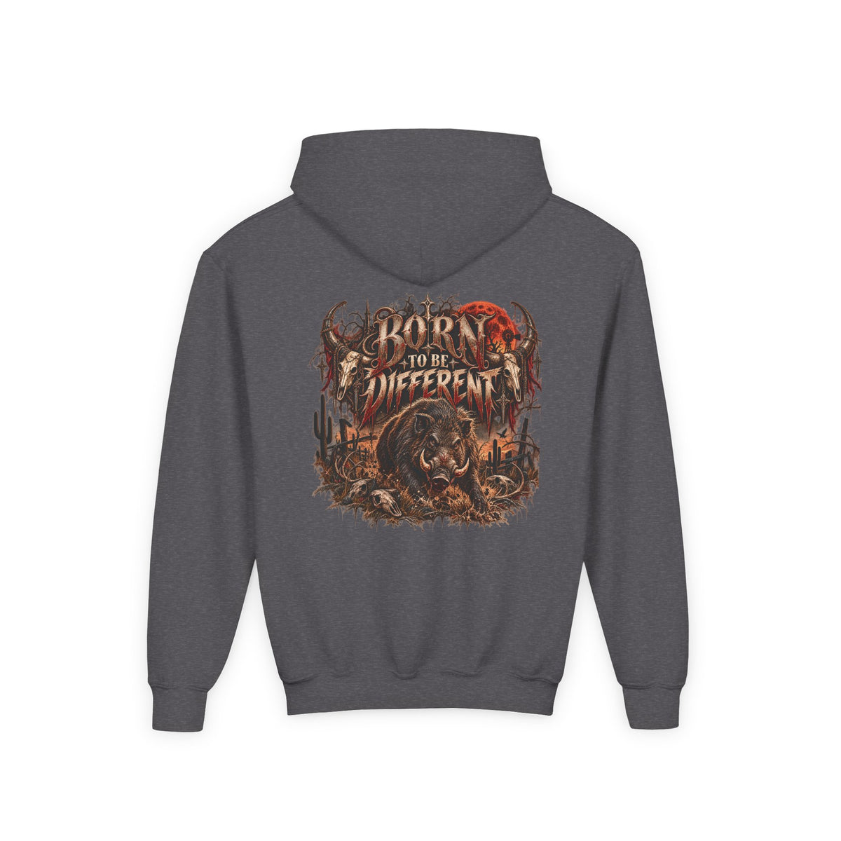 Youth Hooded Sweatshirt – Wild Boar Graphic Hoodie