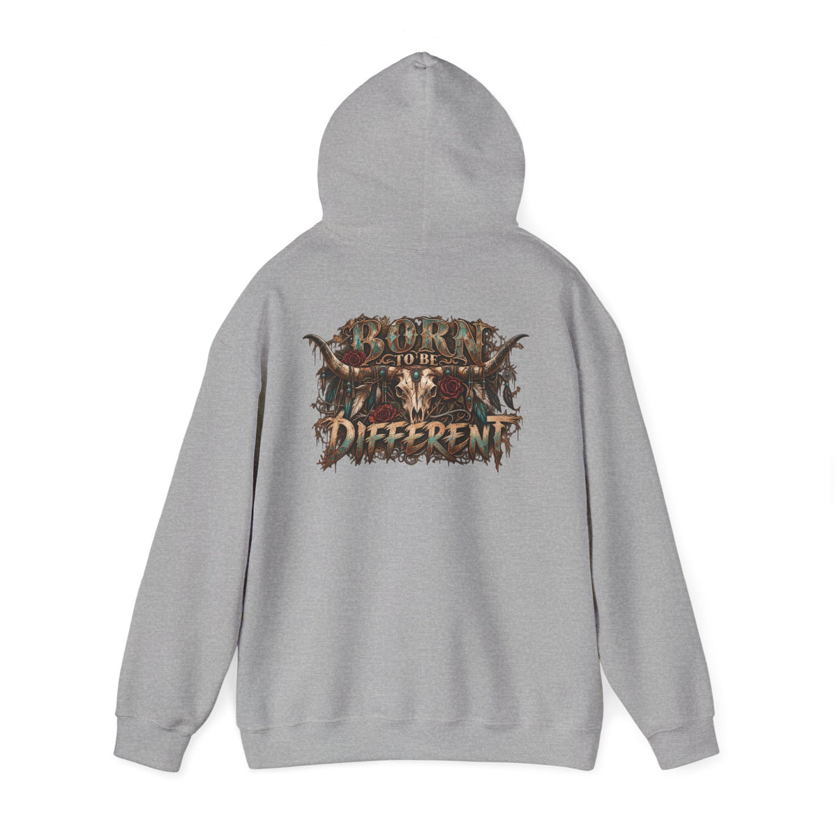 Wild & Whisker Hoodie with cow horn skull Design