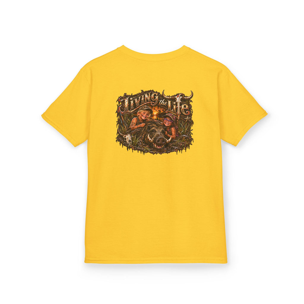 Kids Heavy Cotton Tee, Living the Life Hog