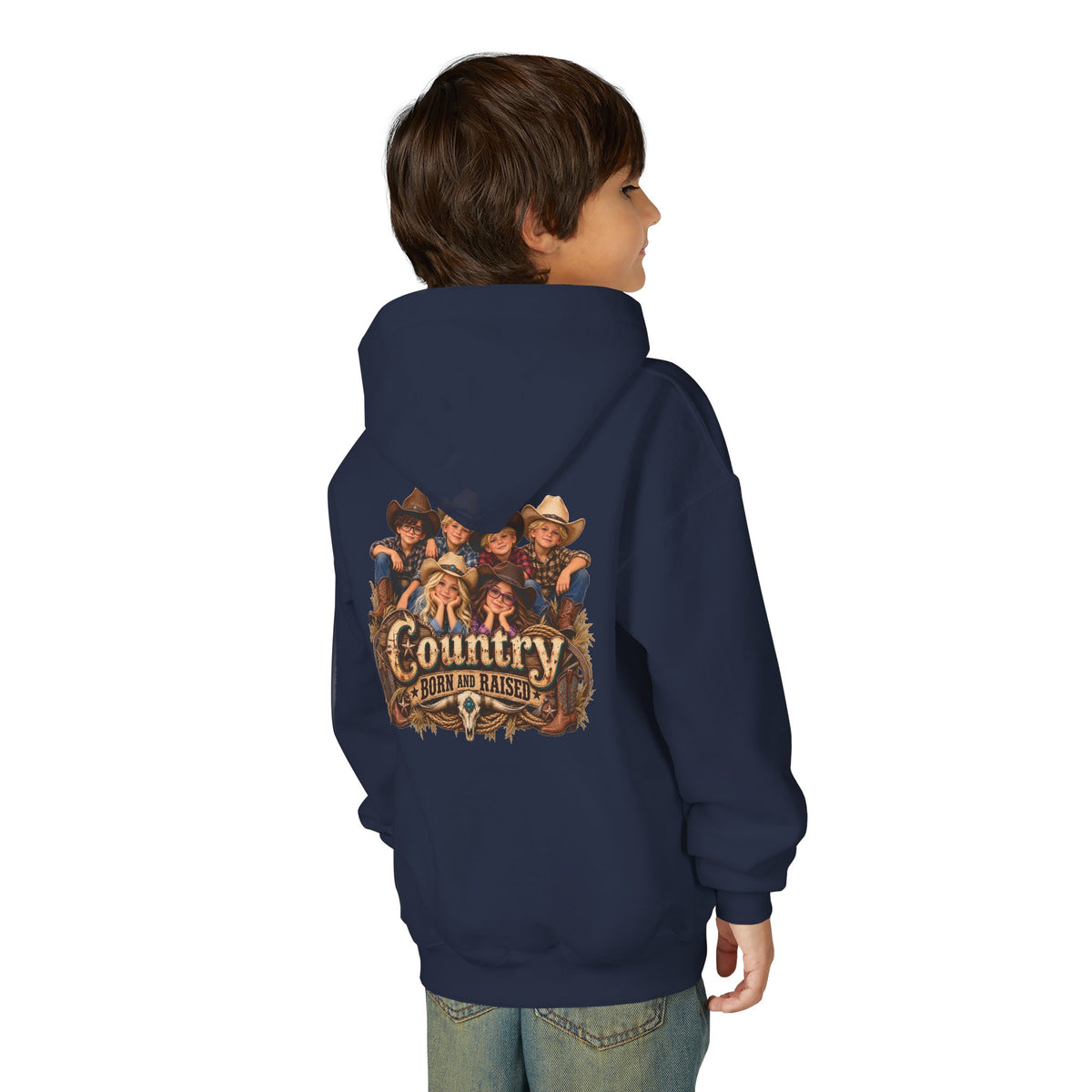 Country Born and Raised Youth Hooded Sweatshirt