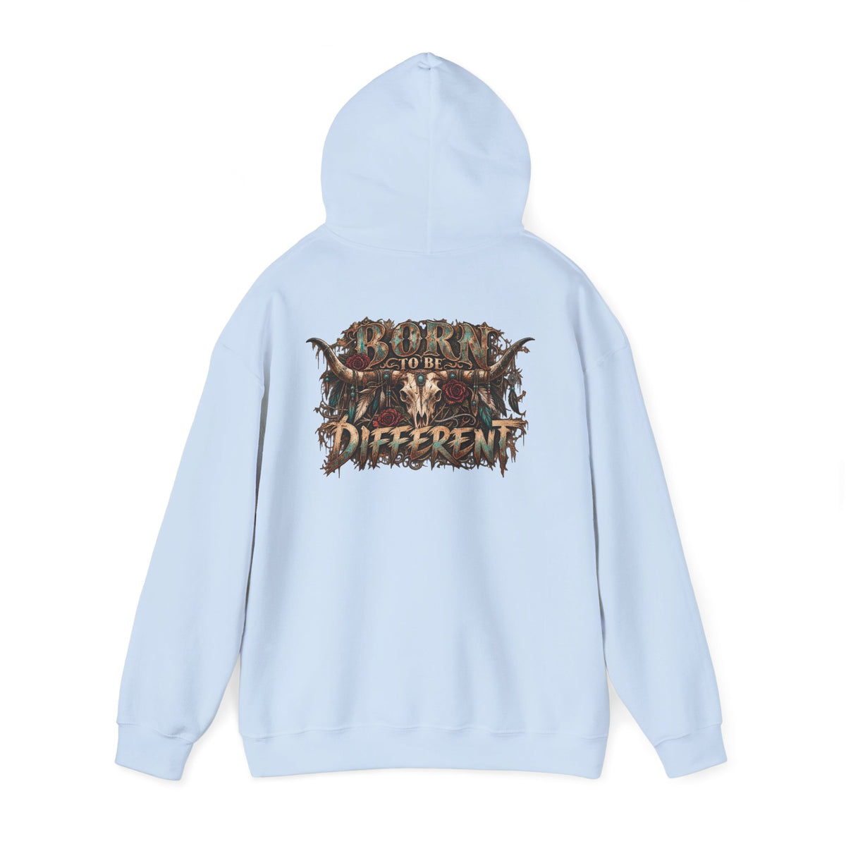 Wild & Whisker Hoodie with cow horn skull Design