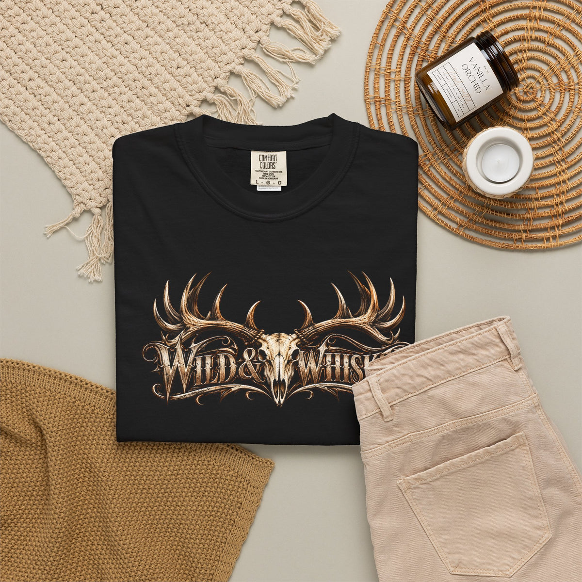 Mystical Octopus and Antler Graphic T-Shirt