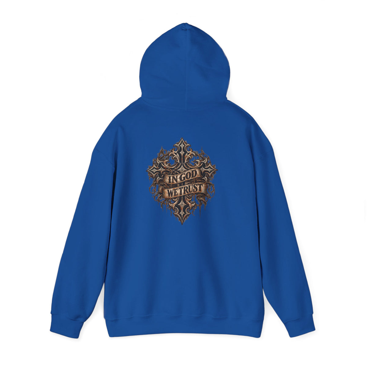 Hoodie - Wild & Whisker Gothic Antler Design, In God We Trust Back Print
