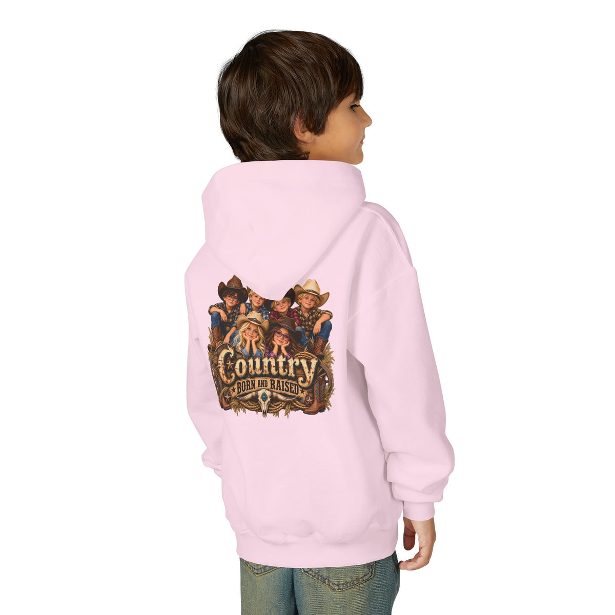 Country Born and Raised Youth Hooded Sweatshirt
