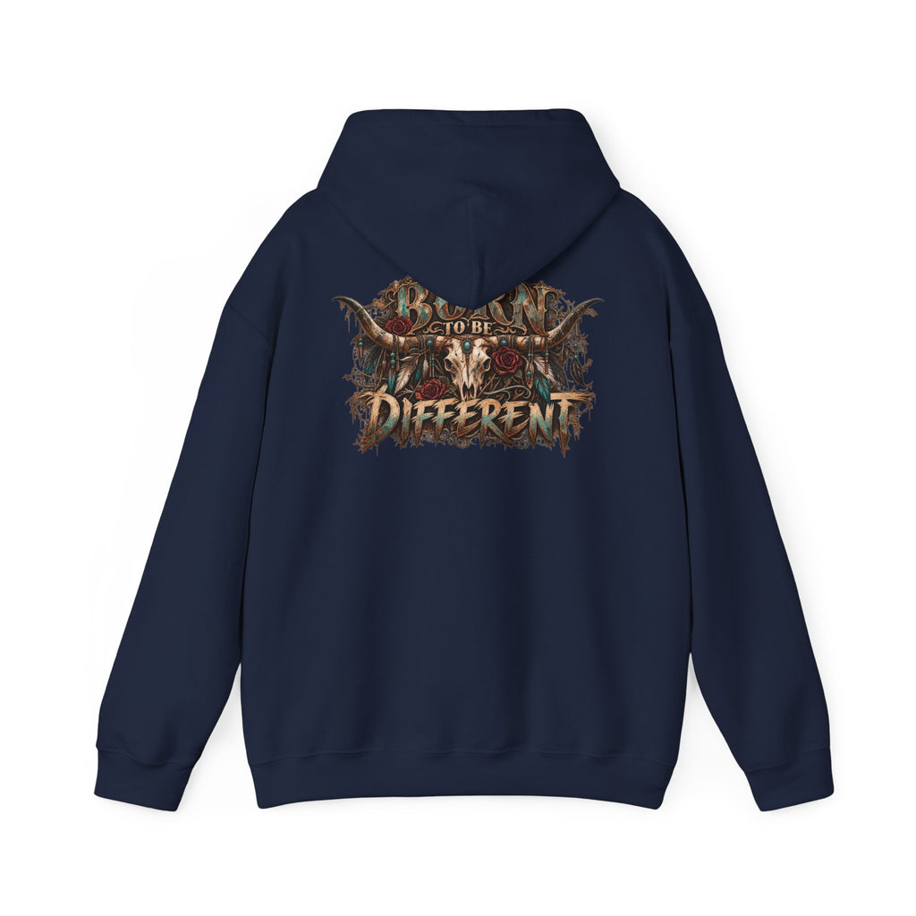 Wild & Whisker Hoodie with cow horn skull Design