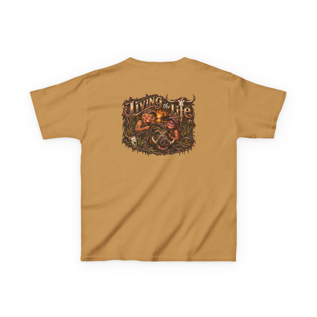 Kids Heavy Cotton Tee, Living the Life Hog