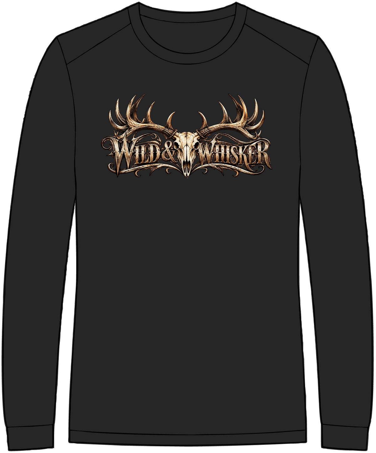Wild & Whisker Antler Graphic Long Sleeve T-Shirt