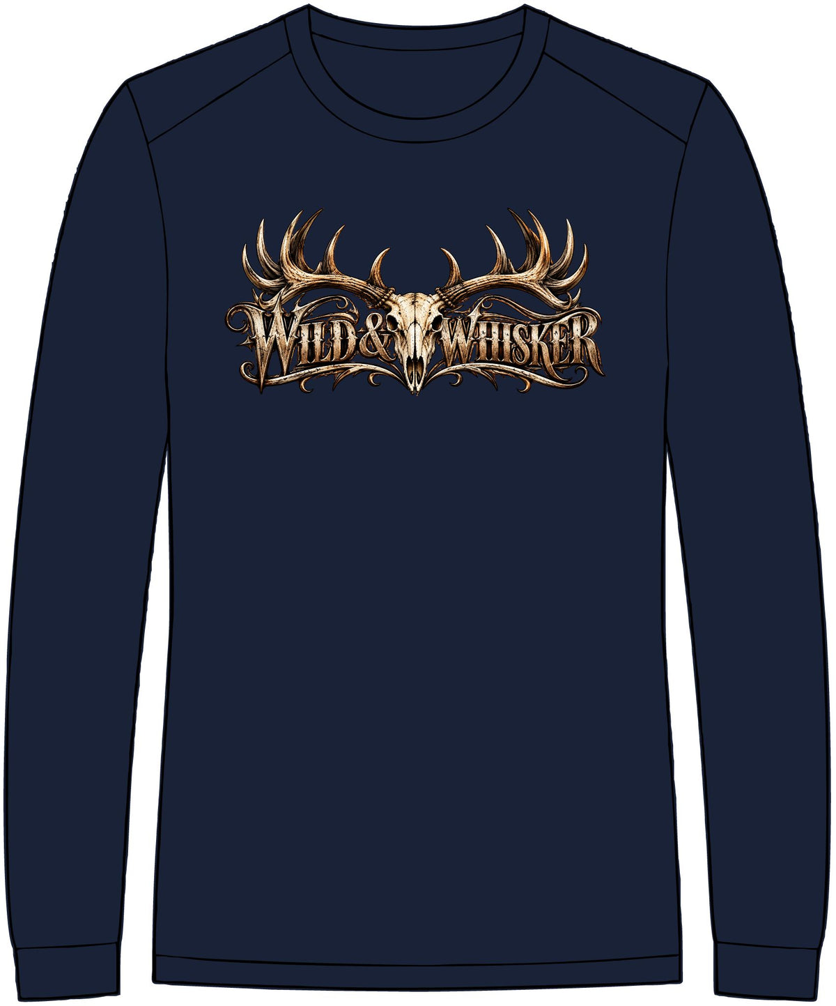 Wild & Whisker Antler Graphic Long Sleeve T-Shirt
