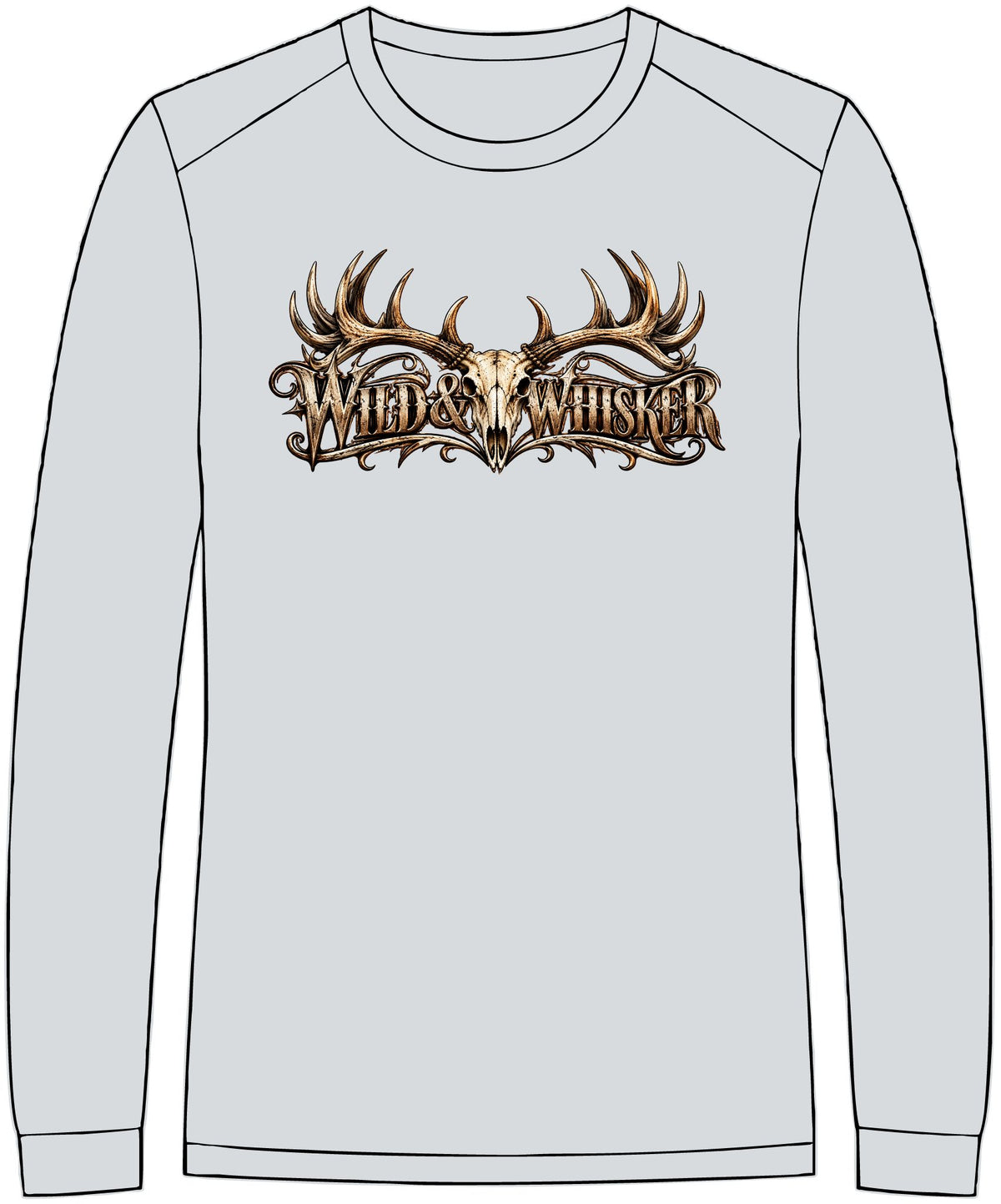 Wild & Whisker Antler Graphic Long Sleeve T-Shirt