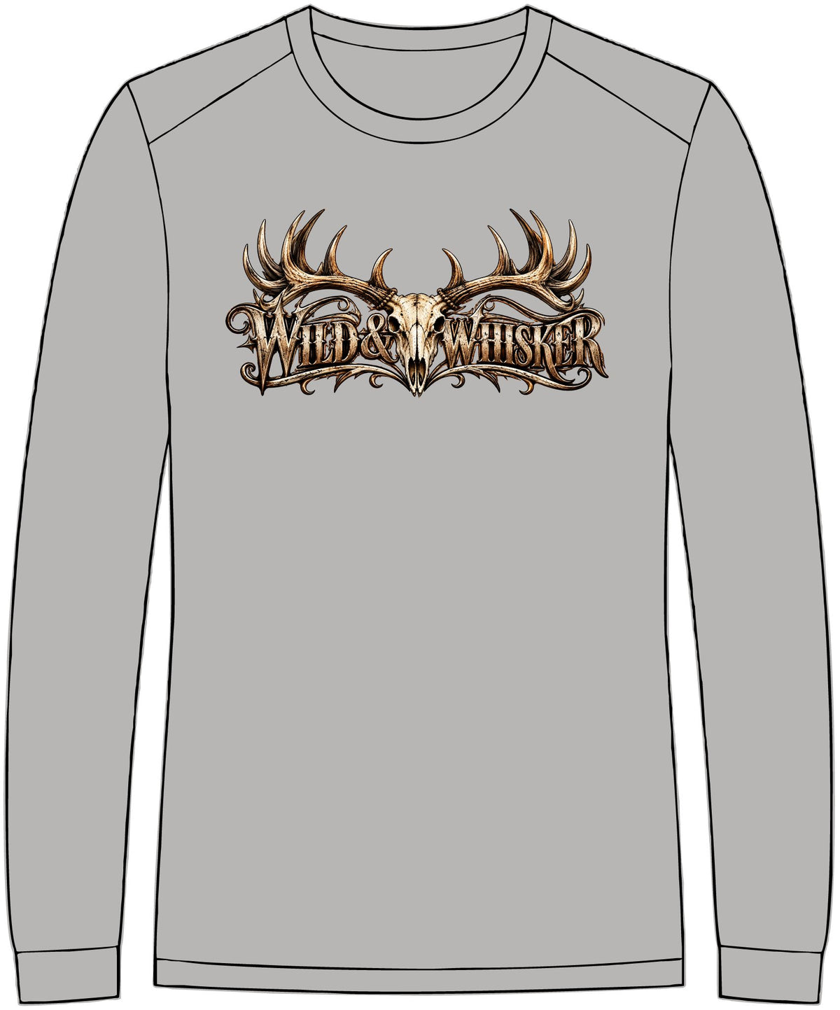 Wild & Whisker Antler Graphic Long Sleeve T-Shirt