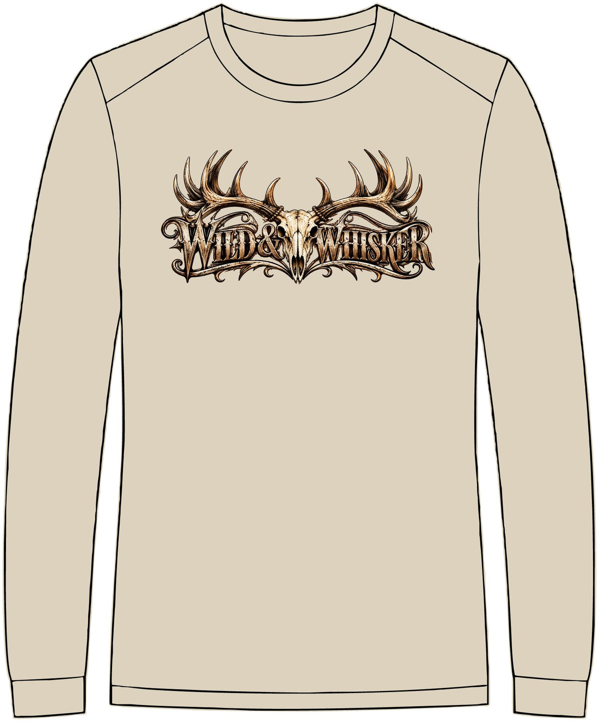 Wild & Whisker Antler Graphic Long Sleeve T-Shirt
