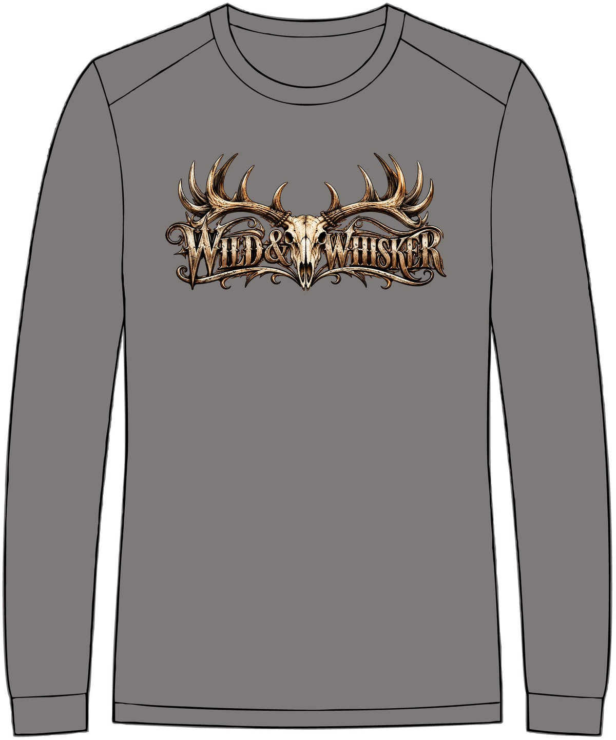 Wild & Whisker Antler Graphic Long Sleeve T-Shirt