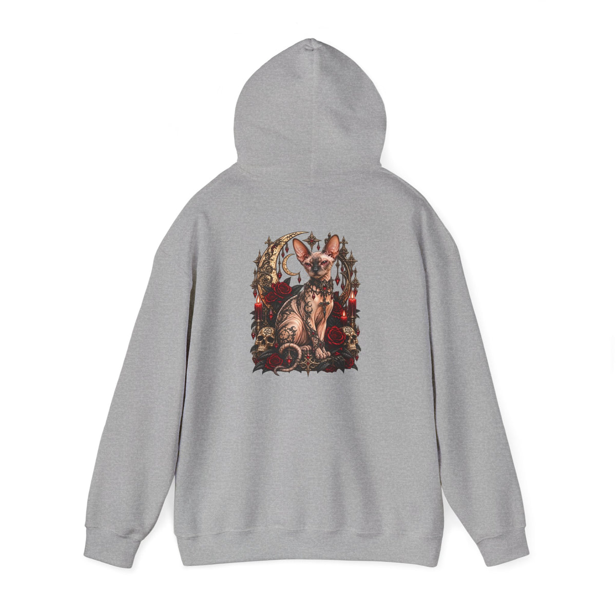 Wild & Whisker Gothic Sphynx Art Hoodie