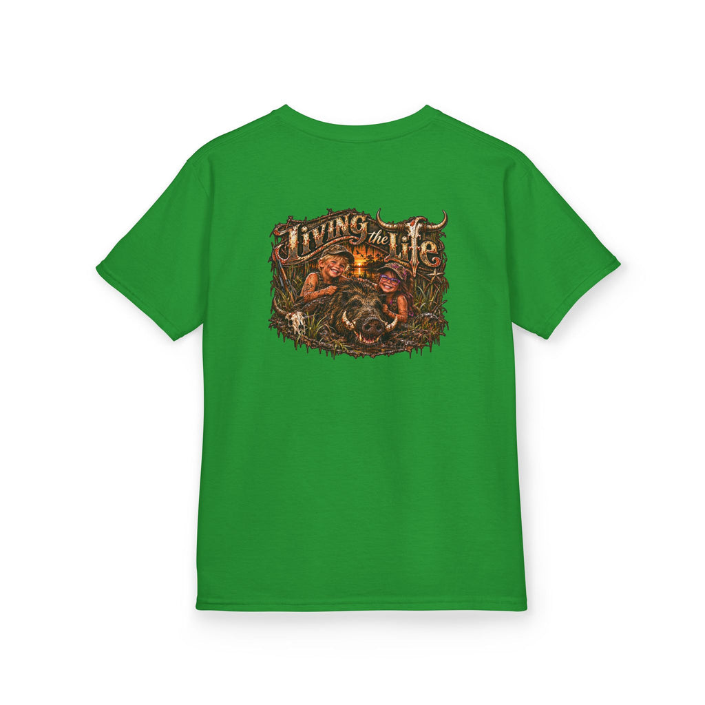 Kids Heavy Cotton Tee, Living the Life Hog