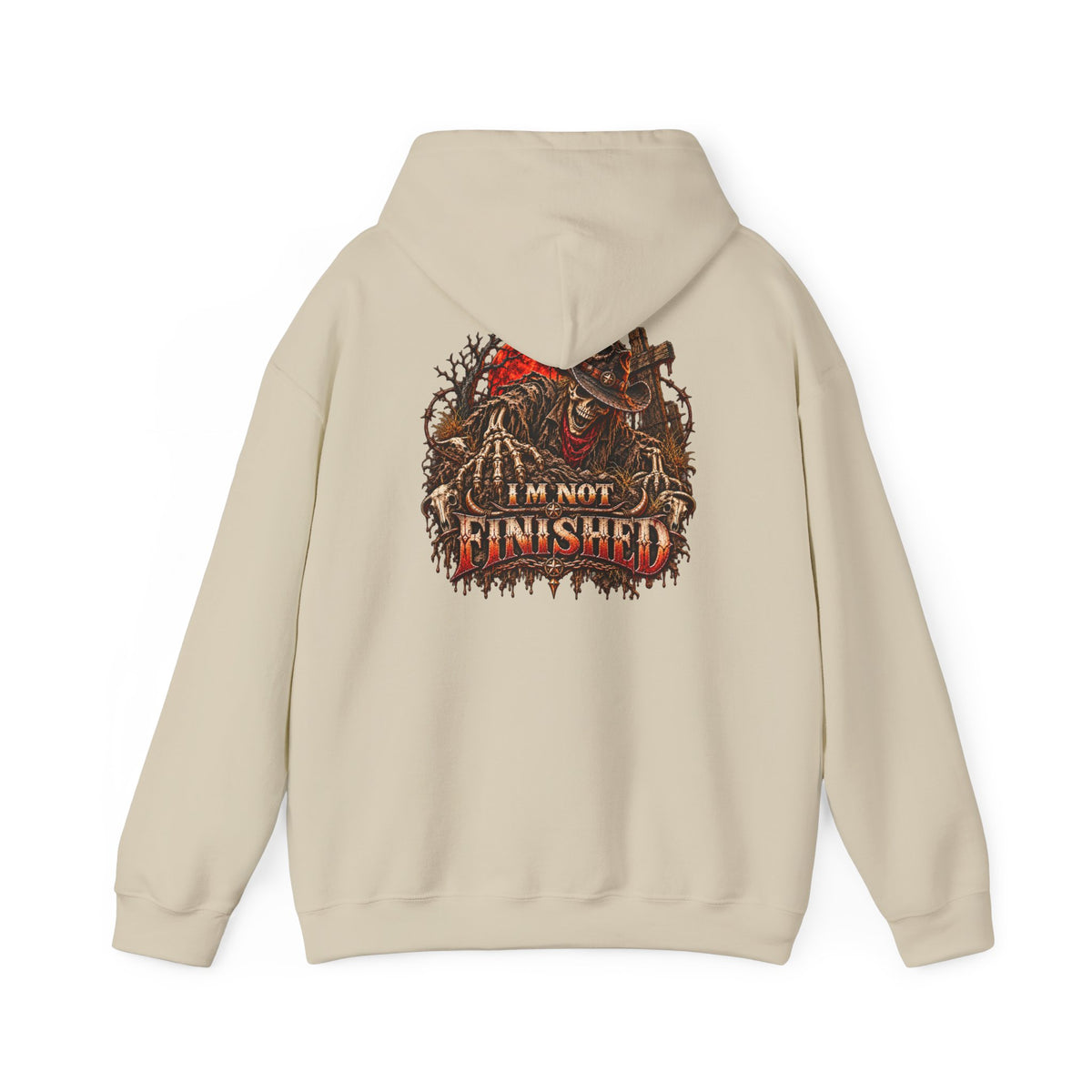Skeleton Graphic Hoodie – Wild Whiskey & I’m Not Finished Design