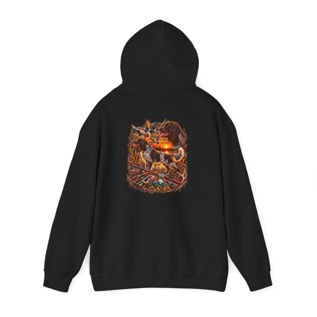 Wild & Whisker Western Hunting Dog – Sunset Waterfowl Collection Hoodie