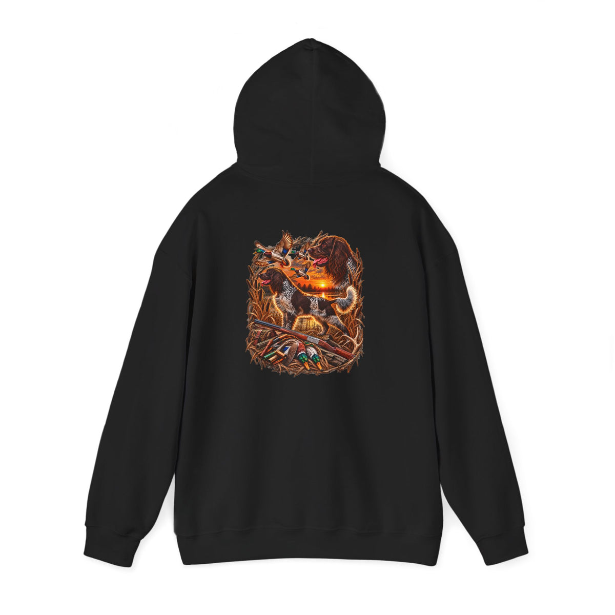 Wild & Whisker Western Hunting Dog – Sunset Waterfowl Collection Hoodie